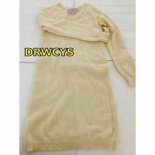 ドロシーズ(DRWCYS)の【美品】ニットワンピース　黄色　イエロー　ドロシーズ(ひざ丈ワンピース)