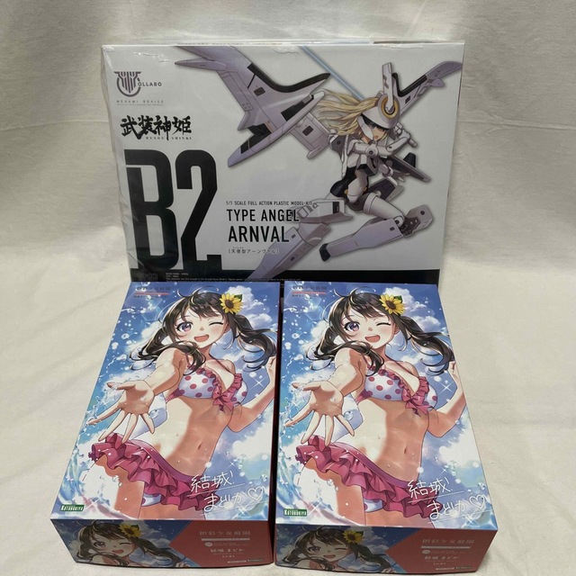 ゴゼン様専用　プラモデル　結城 まどか水着2個＆武装神姫 天使型アーンヴァル1個のサムネイル