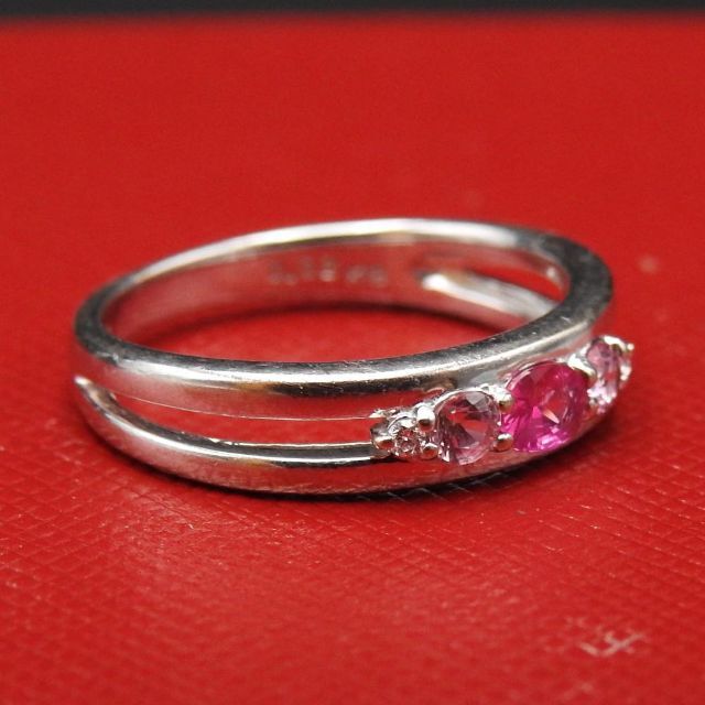 正規品】ELLE エル K18 色石 ダイヤモンド D0.02ct リング-