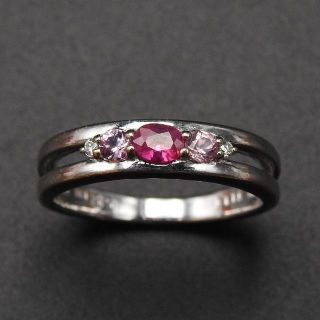 ELLE - 【正規品】ELLE エル K18 色石 ダイヤモンド D0.02ct リングの