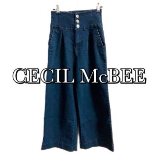 セシルマクビー(CECIL McBEE)の【CECIL McBEE／セシルマクビー】ハイウエスト ワイドシルエット デニム(デニム/ジーンズ)