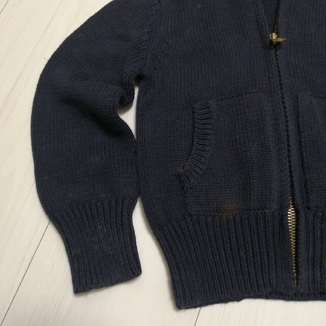 Ralph Lauren(ラルフローレン)のラルフローレン　ジップアップカーディガン　紺色 キッズ/ベビー/マタニティのキッズ服女の子用(90cm~)(カーディガン)の商品写真