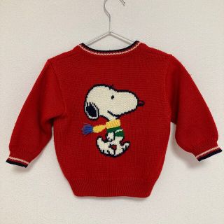 スヌーピー(SNOOPY)の【美品】スヌーピー カーディガン 80cm / snoopy / ユニセックス(カーディガン/ボレロ)