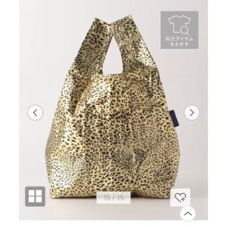 BAGGU メタリック　ゴールド　レオパード　ヒョウ柄(エコバッグ)