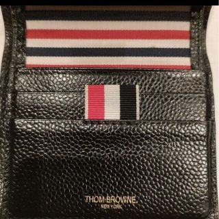 訳アリ THOM BROWNE トムブラウン 折りたたみ財布 ウォレット レザー-