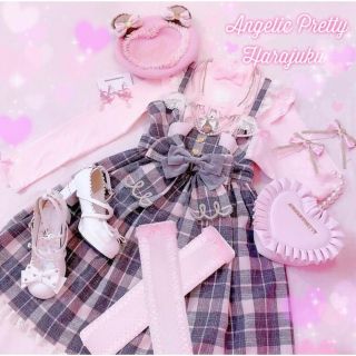 アンジェリックプリティー(Angelic Pretty)の新品★Angelic pretty★おめかしBearジャンスカ★ピンク(ひざ丈ワンピース)