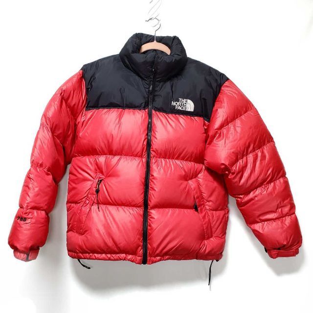 THE NORTH FACE ノースフェイス ヌプシ 700フィル 赤×黒 Mジャケット/アウター