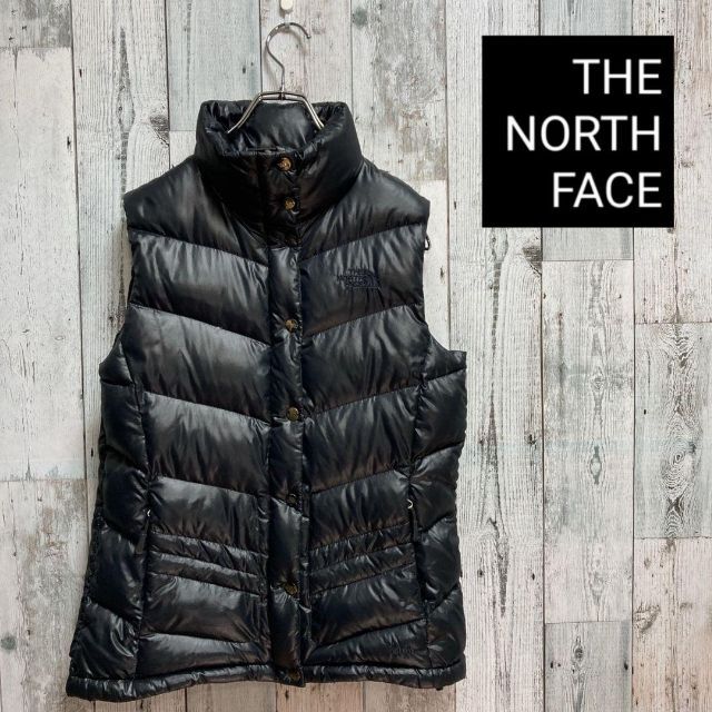 THE NORTH FACE(ザノースフェイス)のノースフェイス　ダウンベスト　700フィル　ブラック　レディースL相当 レディースのジャケット/アウター(ダウンベスト)の商品写真