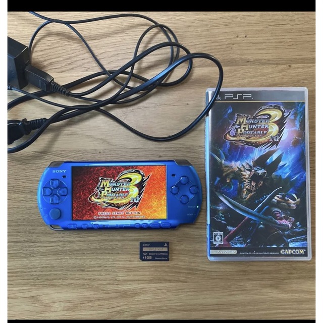 PSP 3000 ブルー MHP3付 - 携帯用ゲーム機本体