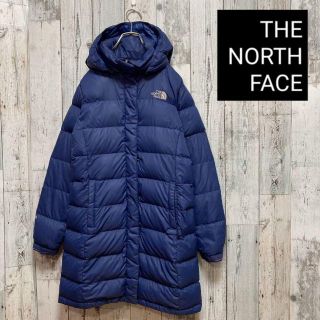 ザノースフェイス(THE NORTH FACE)の【美品】ノースフェイス　ロングダウン　ダウン　600フィル　ネイビー(ダウンコート)