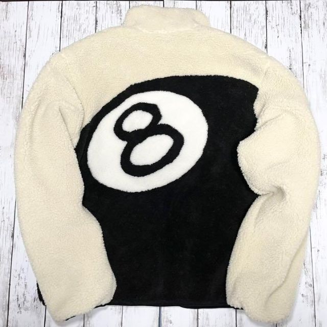 stussy 8 Ball Sherpa Jacket ボアジャケット L