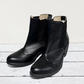 リゲッタ(Re:getA)のリゲッタカヌー　メダリオンサイドゴアブーツ　黒　Lサイズ(ブーツ)