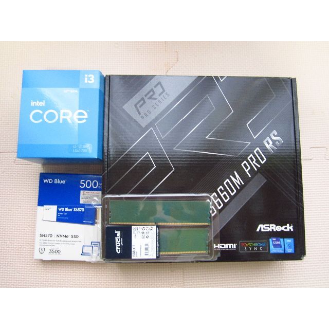 Intel Core i3 12100+マザーボードセット(B660M Pro)
