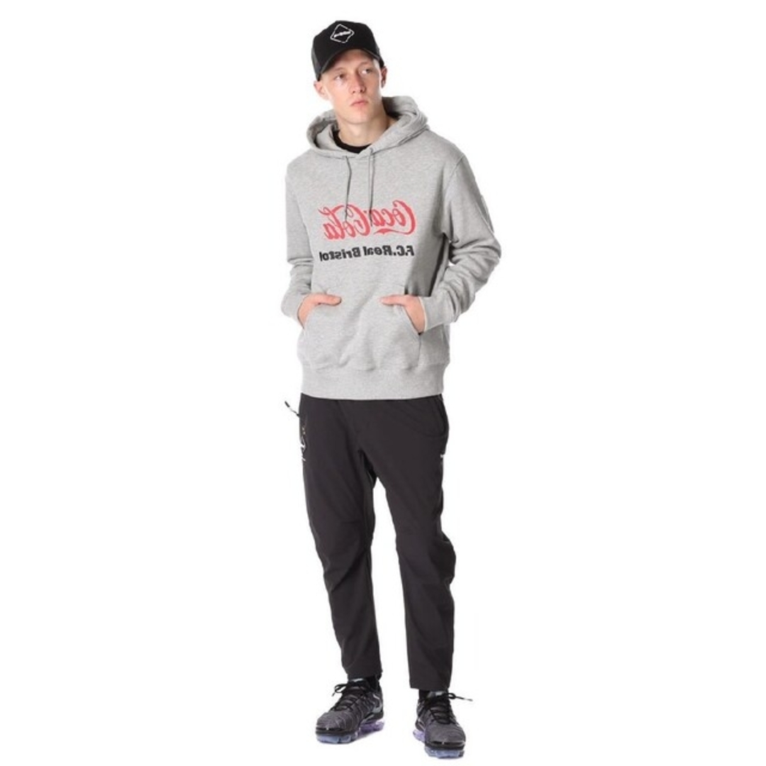 FCRB COCA-COLA MIRROR LOGO HOODIE グレイ M-