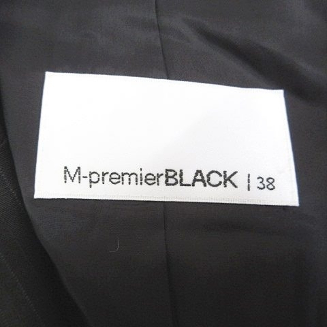 M-premier(エムプルミエ)のエムプルミエ ブラック テーラードジャケット 長袖 シングル 黒 38 レディースのジャケット/アウター(その他)の商品写真