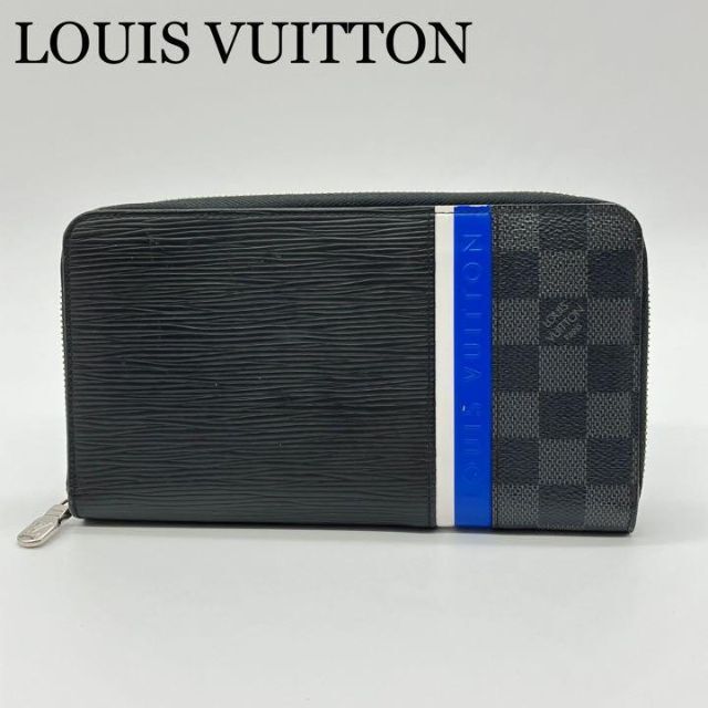 即発送可能】 LOUIS VUITTON ラウンドファスナー長財布 エピ×ダミエ