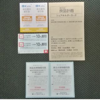 ムジルシリョウヒン(MUJI (無印良品))の【匿名配送】無印良品優待券（5%割引券）、京王・小田急・東急百貨店株主優待券(ショッピング)