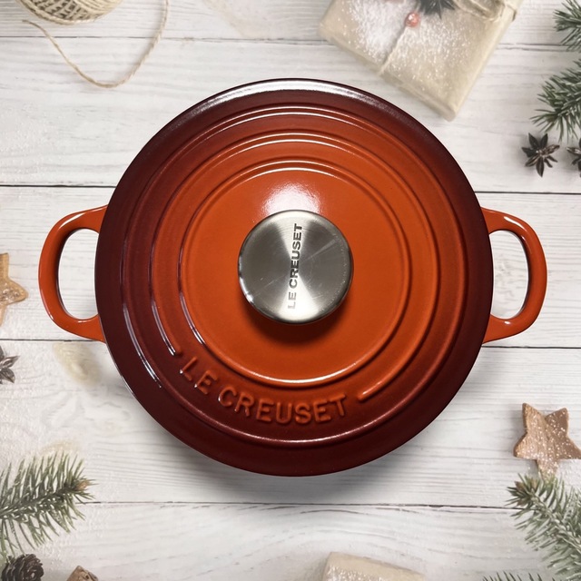 LE CREUSET - ♡ルクルーゼ ココットロンド 18cm カイエン レッド 両手