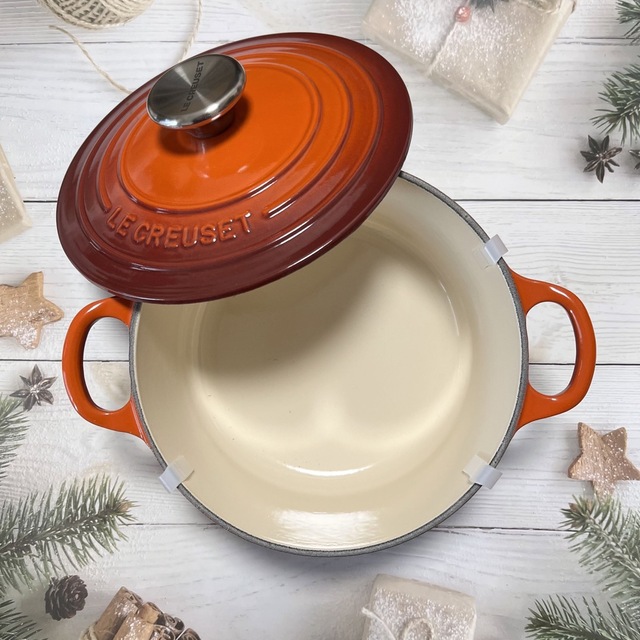 Le Creuset  ルクルーゼ　ココットロンド　鍋　カイエン　赤　18cm