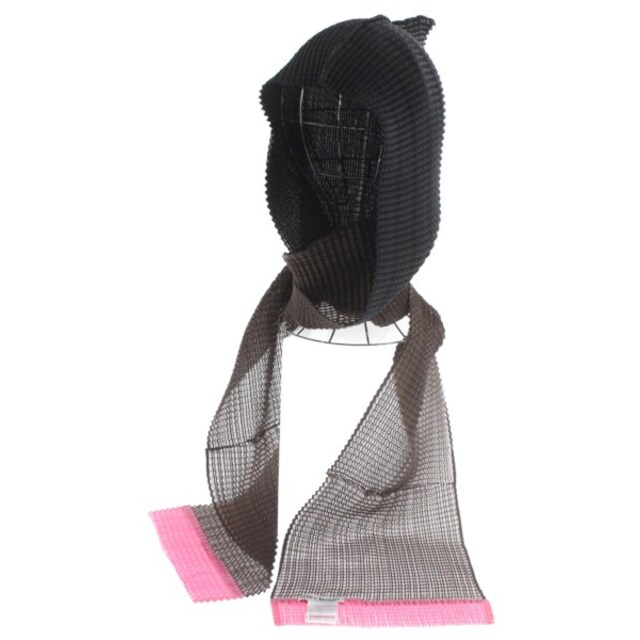 ISSEY MIYAKE イッセイミヤケ ストール - 茶x黒xピンク 【古着】 ISSEY MIYAKE イッセイミヤケ ストール - 茶x黒xピンク 【古着】