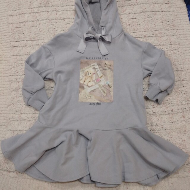 mezzo piano - 【中古】メゾピアノ ワンピース リボン 転写プリント