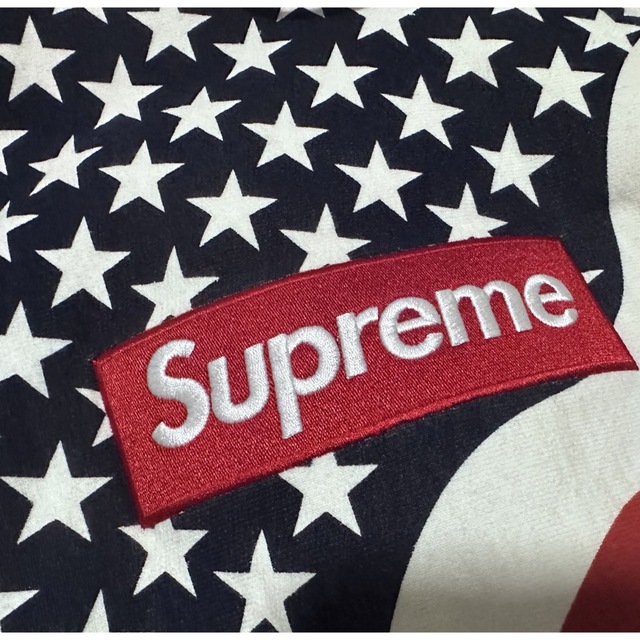 サイズS Supreme flag Box Logo Pullover 星条旗