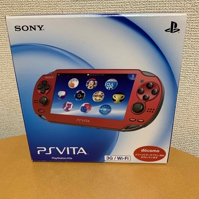 美品 PSVita 本体 コズミック レッド PCH-1100 箱付き-
