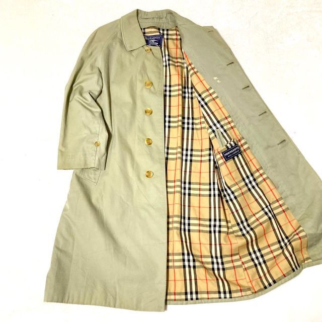 BURBERRY - バーバリー ステンカラーコート カーキ ノバチェック 美品