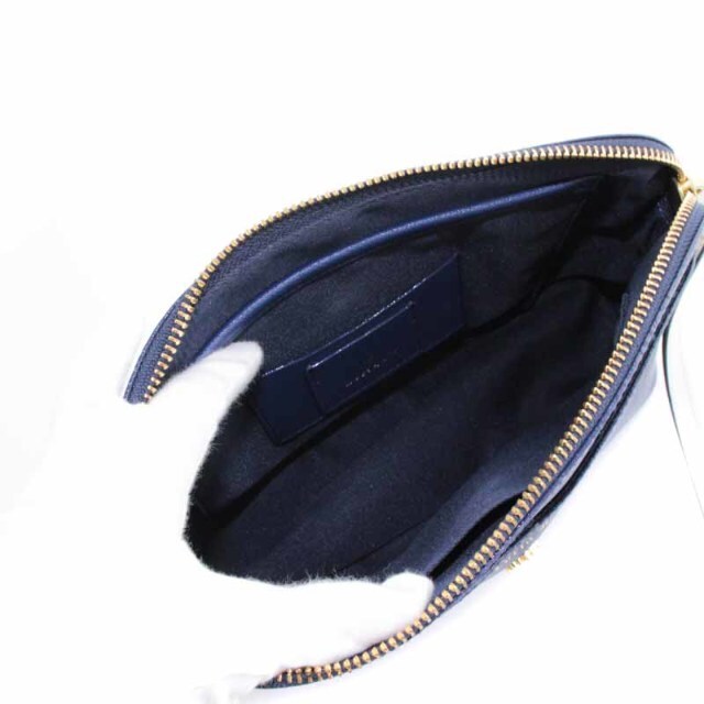 4℃(ヨンドシー)のヨンドシー 4℃ ルリアヨンドシー ショルダーバッグ レザー ビジュー装飾 紺 レディースのバッグ(ショルダーバッグ)の商品写真