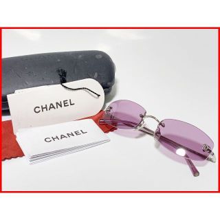 シャネル(CHANEL)のCHANEL シャネル サングラス ケース付 ピンク 12.18(サングラス/メガネ)