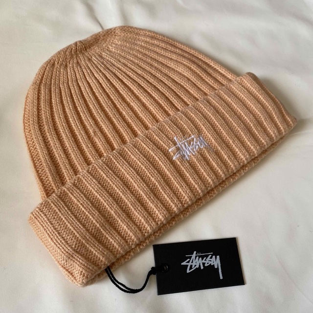 Stussy ステューシー ビーニー ニット帽 殺し アプリコット Stussy ステューシー ビーニー ニット帽 殺し アプリコット