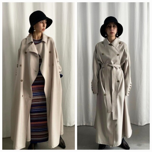 ameri アメリWAVE FRONT OVER COAT-