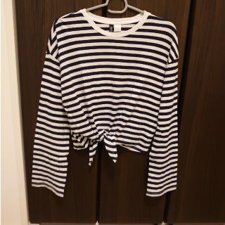 エイチアンドエム(H&M)のボーダー長袖Tシャツ(Tシャツ(長袖/七分))