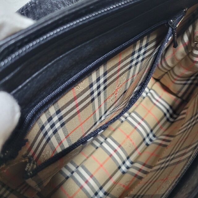 BURBERRY - 【美品】バーバリー オールレザー ハンドバッグ 裏地ノバ