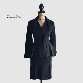 クリスチャンディオール(Christian Dior)のChristian Dior ディオール スカートスーツ ブラック(スーツ)