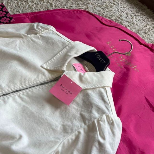 【未使用タグ付き】kate spade ジャケット ホワイト デニム 襟 S