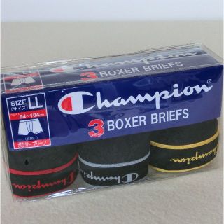 チャンピオン(Champion)の値下げ！  ＬＬ　Champion ボクサーブリーフ　黒 ３枚組　綿　p0763(ボクサーパンツ)