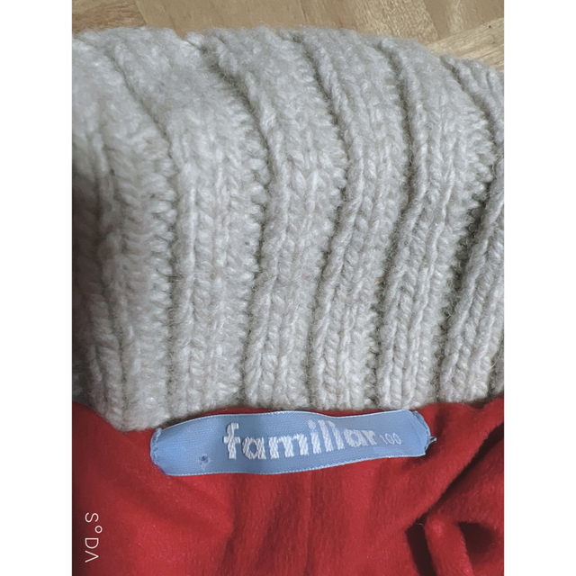 familiar(ファミリア)の【familiar】ファミリア　カウチン　セーター　サイズ100 キッズ/ベビー/マタニティのキッズ服女の子用(90cm~)(ジャケット/上着)の商品写真