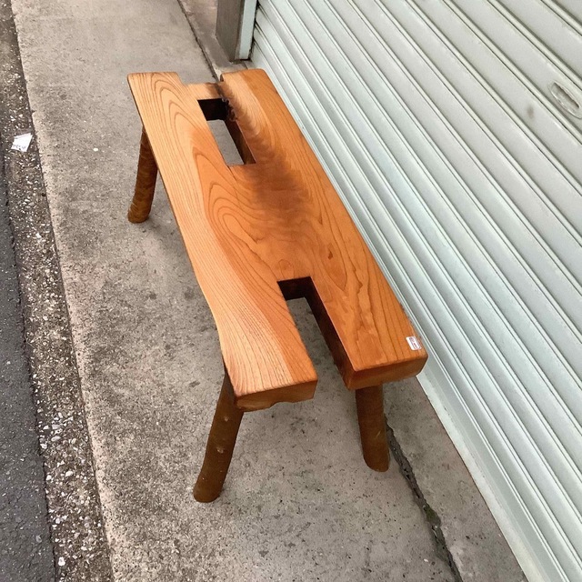 古材使用　天然　欅　ケヤキ　テレビ台　コーヒーテーブル　台　子供用椅子　ベンチ