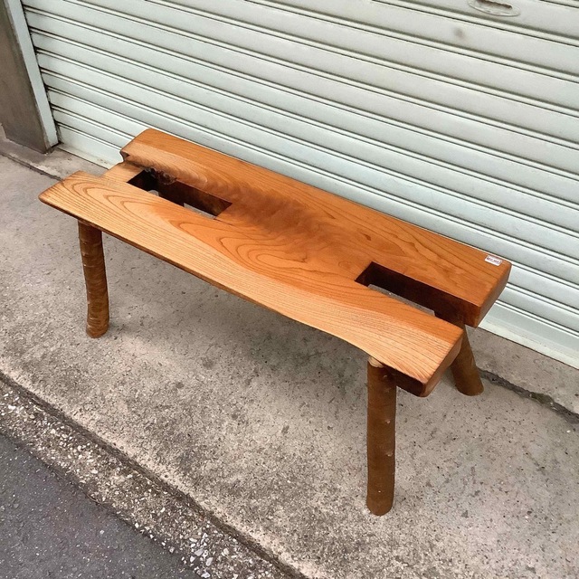古材使用　天然　欅　ケヤキ　テレビ台　コーヒーテーブル　台　子供用椅子　ベンチ