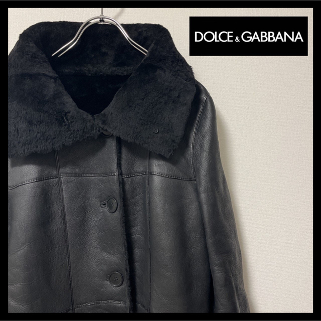 DOLCE&GABBANA - 【定価85万】DOLCE&GABBANA ドルガバ レザー ムートンコート