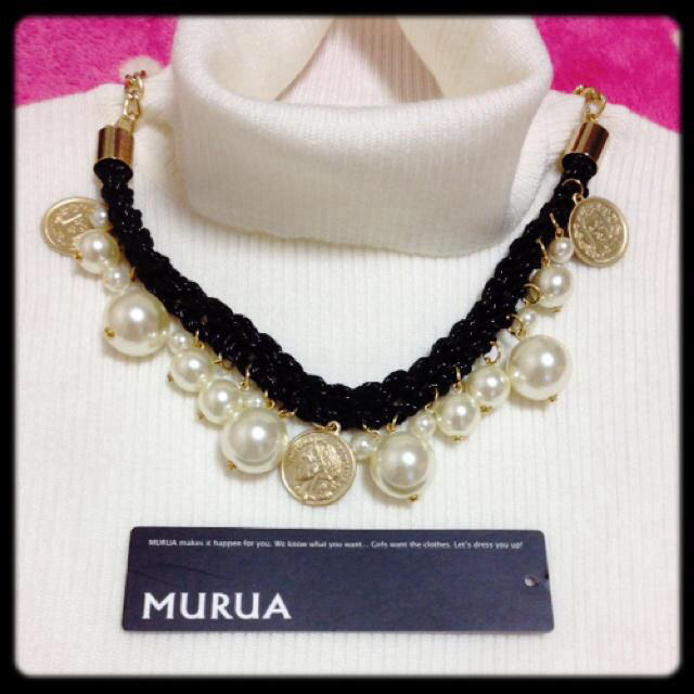 MURUA(ムルーア)のMURUAパールコインネックレス レディースのアクセサリー(ネックレス)の商品写真