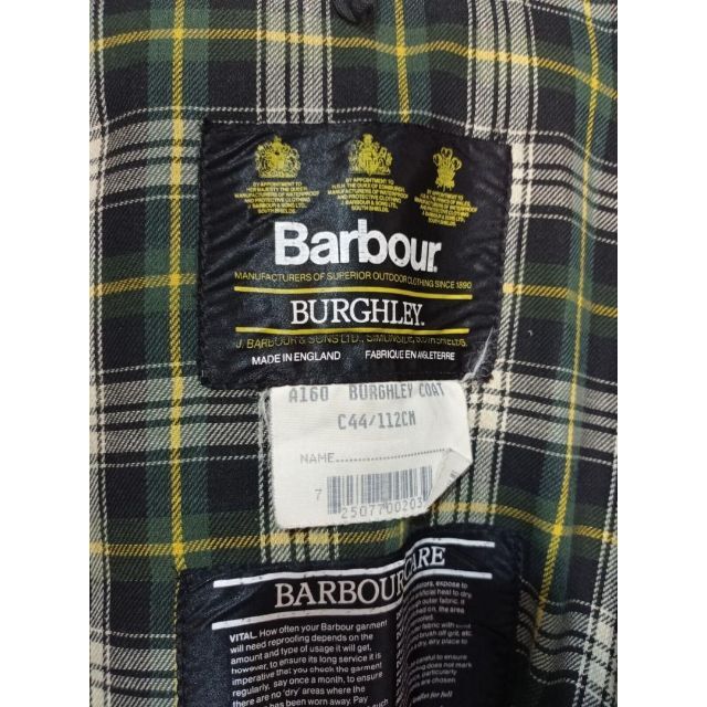国内正規品 80s Barbour バブアー Burghley バーレー C44 112CM