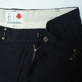 【美品】定価約4万円 IKIJI イキジ ウールリネン畳スラックス 袴畳パンツ