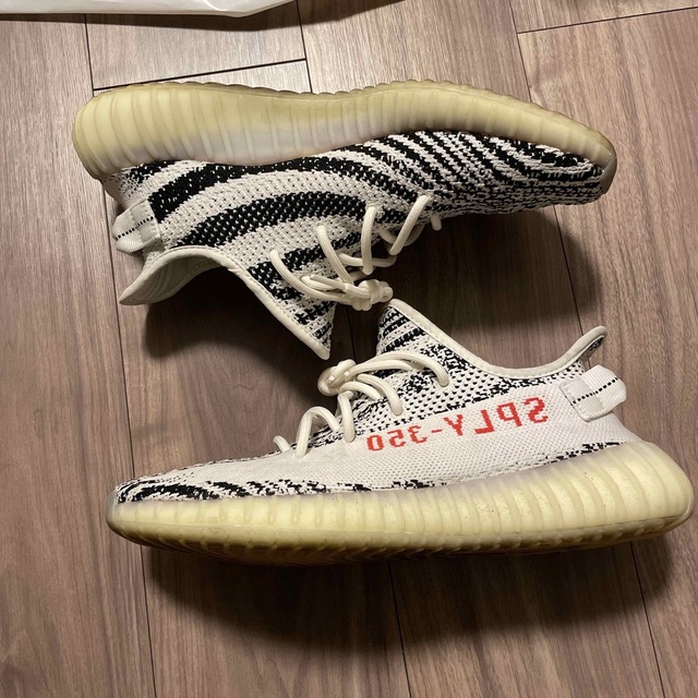 【6/26公式オンライン購入】YEEZY BOOST 350 V2 ZEBRA