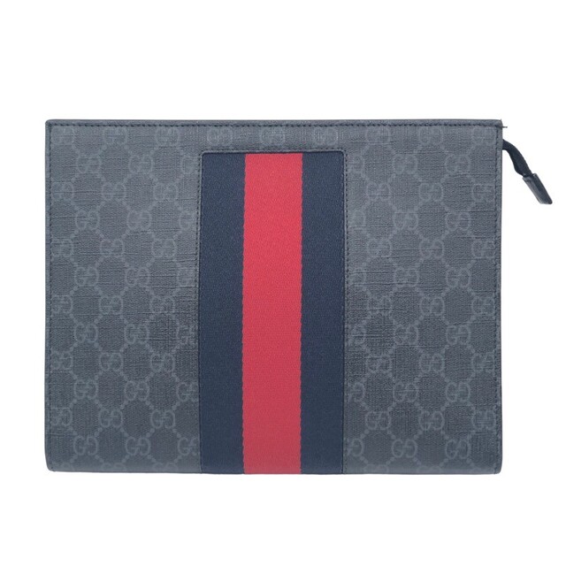 新作 - Gucci グッチ 【中古】 クラッチバッグ ウェブストライプ GG