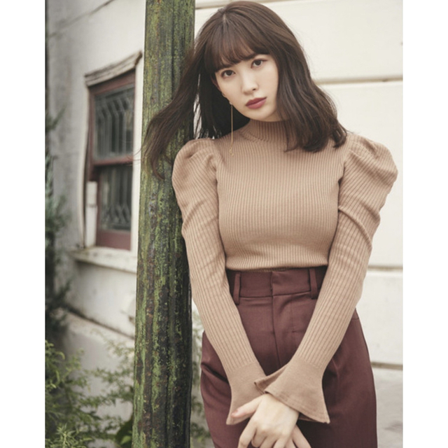 ♥︎Herlipto♥︎ Volume Sleeve Rib Knit Top