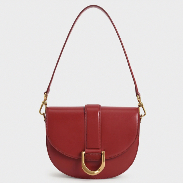 Charles & Keith ガビーヌ サドルバッグ （Red）