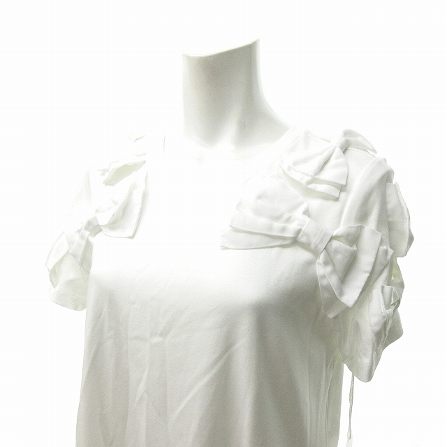 チェスティ タグ付き 21年 ワンピース リボンモチーフ 装飾 半袖 白 1 2