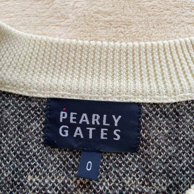 極美品PEARLY GATES パーリーゲイツ ケーブルニットセーター千鳥柄 0